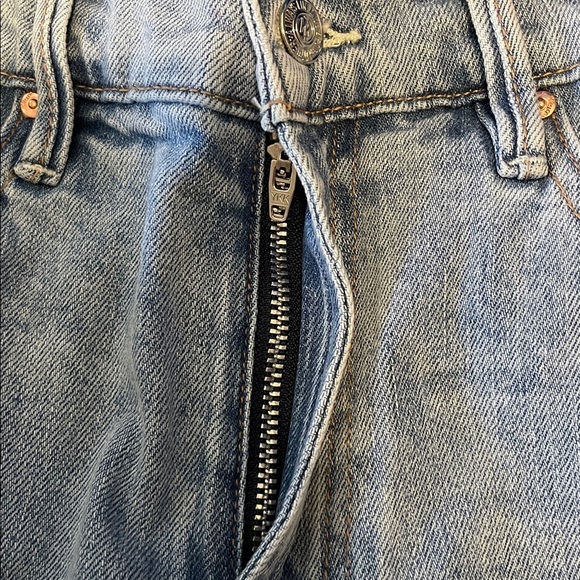 Mother The Dazzler Shift Not Rough Enough Insider Crop Step Fray Size 28 Blue - Picture 11 of 11